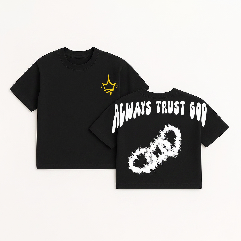 Always Trust God  Black Baby Cotton T-shirt