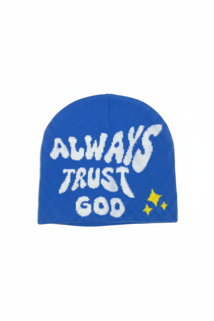 Always Trust God  Beanie – Blue