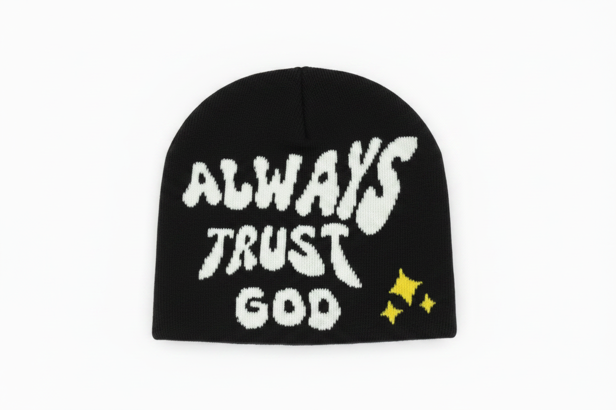 Always trust God Beanie - Black