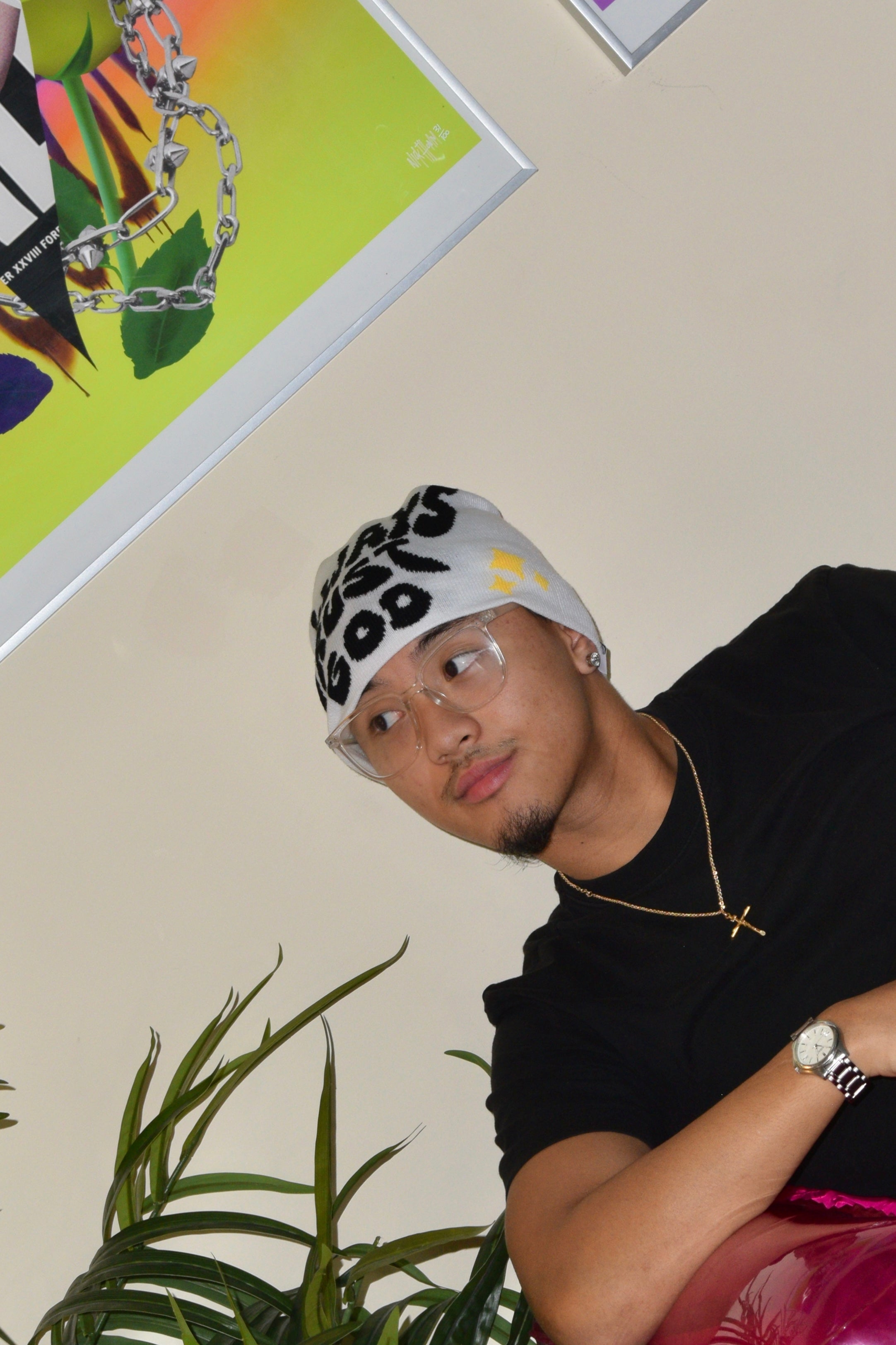 Always trust God Beanie ( white )