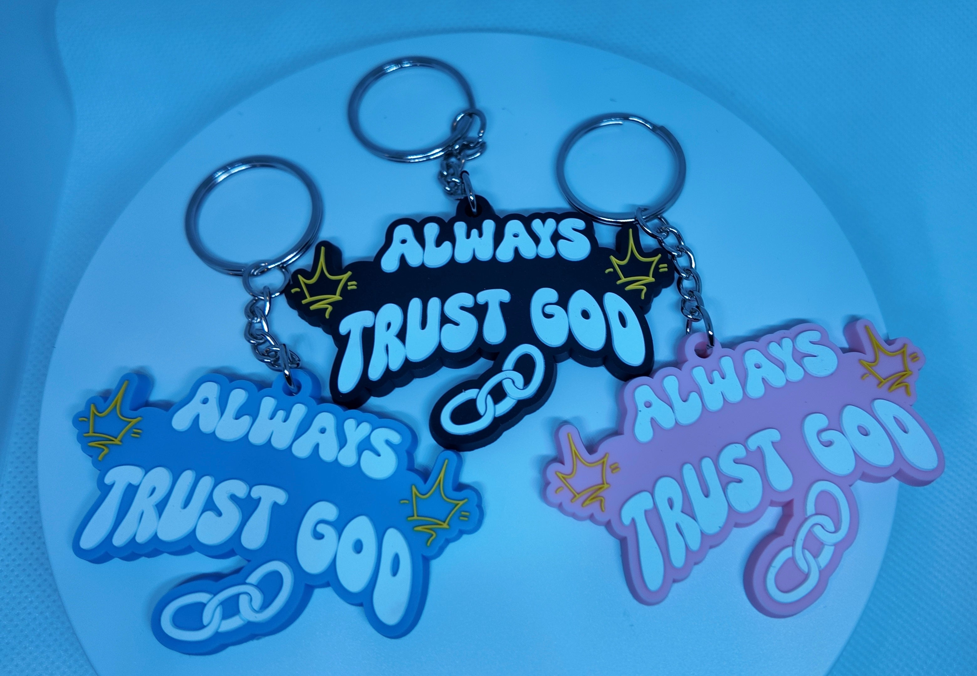 Always trust God keychain